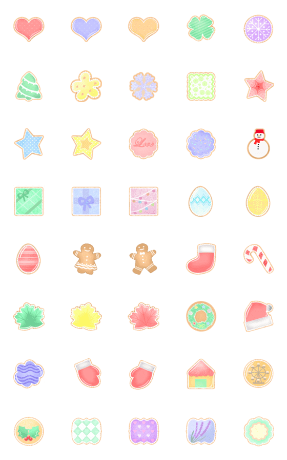 [LINE絵文字]Icing cookies emoji ^^の画像一覧