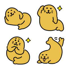 [LINE絵文字] ねそべるオットセイ絵文字の画像