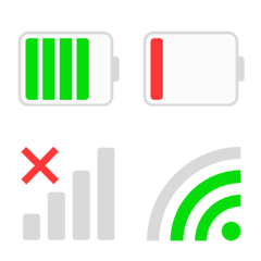 [LINE絵文字] [ icon ] Battery ＆ Signalの画像
