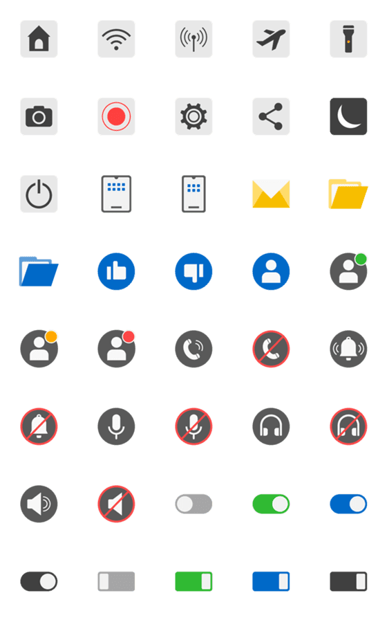 [LINE絵文字][ icon ] Smart Phone Buttonsの画像一覧