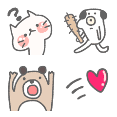 [LINE絵文字] 動物色々！使えるゆるかわ絵文字と日常の画像