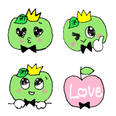 Line絵文字 あおりんご王子 40種類 1円