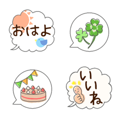 [LINE絵文字] 吹き出し＆絵文字の画像