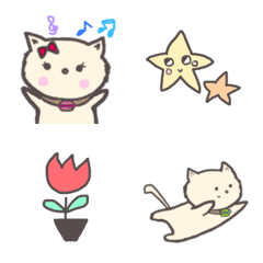 [LINE絵文字] マカロン鈴の猫兄妹の画像