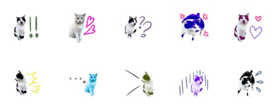 [LINE絵文字]とんがりの猫の画像一覧