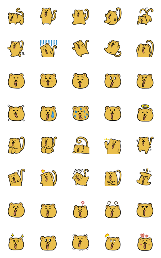 Line絵文字 ぺろぺろキンカジュー絵文字 40種類 1円 Line絵文字 ぺろぺろキンカジュー絵文字 40種類 1円