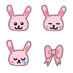 ピンクうさぎの絵文字メイン画像