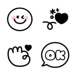 モノクロmix◎絵文字の絵文字メイン画像