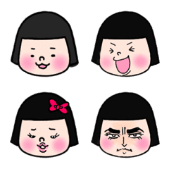 [LINE絵文字] オカッパちゃんの画像