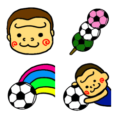 [LINE絵文字] ハッピーなゴリラ 絵文字 サッカーの画像