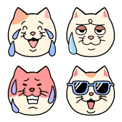 [LINE絵文字] 割と見やすい使いやすい猫ちゃん絵文字の画像