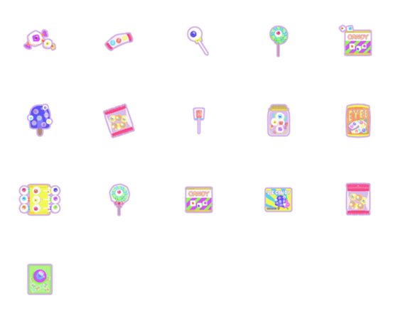 [LINE絵文字]Candy Candyの画像一覧