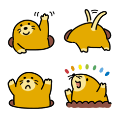 [LINE絵文字] もぐるモグラ絵文字の画像