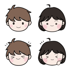 [LINE絵文字] little boy and girl emoji 1の画像