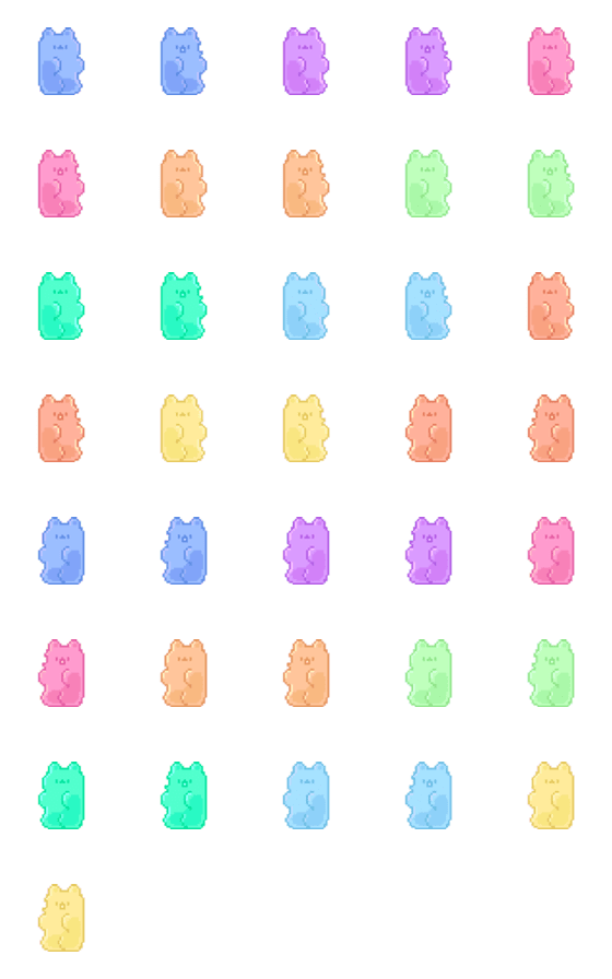 [LINE絵文字]Useless Gummy Bearの画像一覧