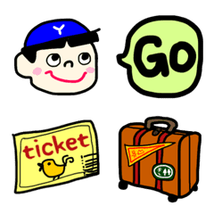 [LINE絵文字] GO！TO！★トラベル＆お出かけ絵文字の画像