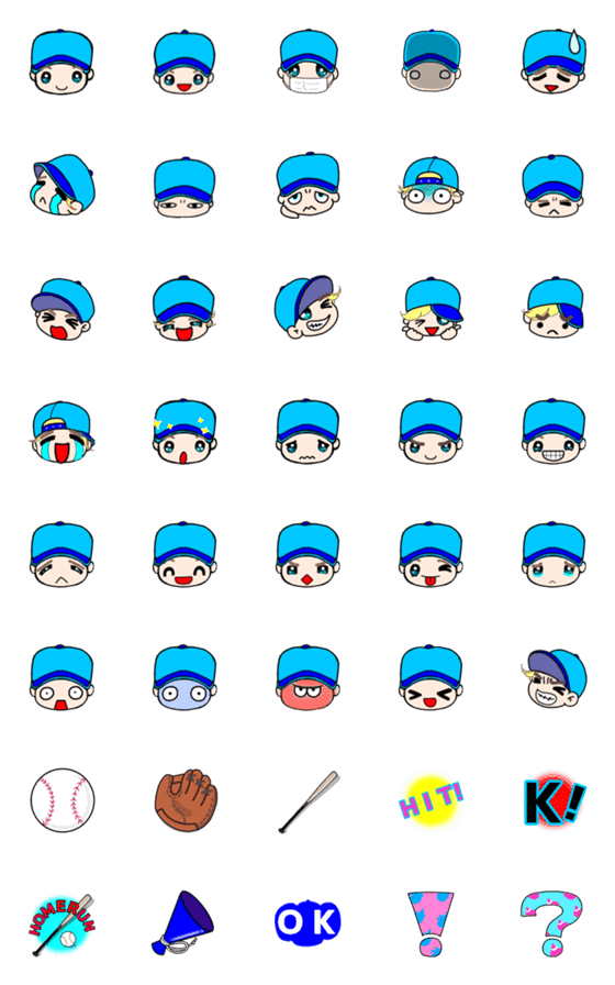 [LINE絵文字]大好きプロ野球絵文字の画像一覧