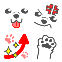 [LINE絵文字] 会話で使おう！犬♪可愛い♡基本絵文字の画像