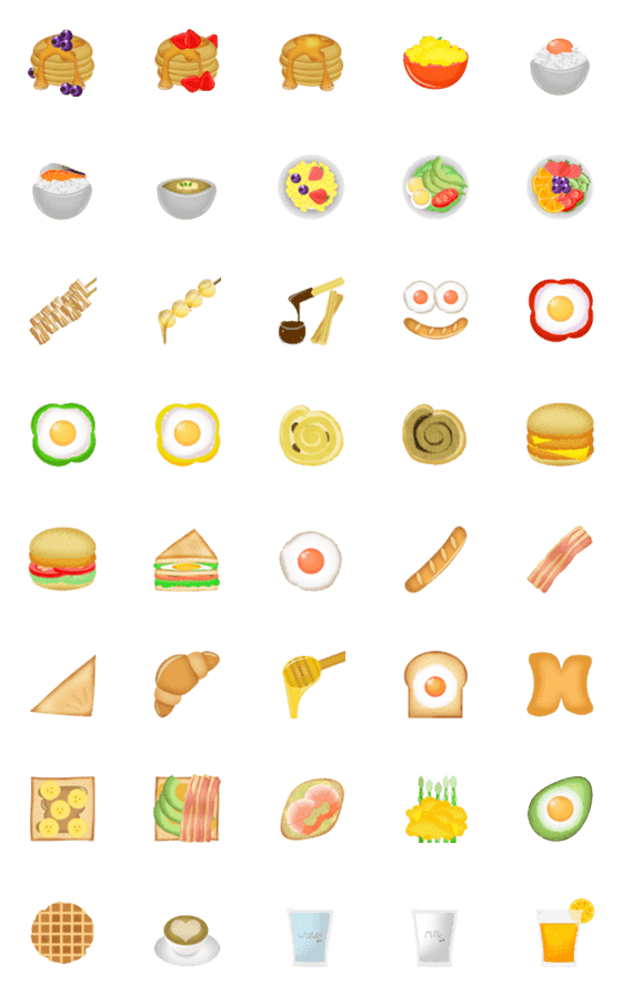 [LINE絵文字]breakfast emojiの画像一覧
