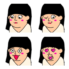 [LINE絵文字] 女の子の女の子による女の子の表情と感情の画像