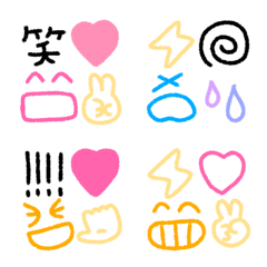 [LINE絵文字] ごちゃごちゃ詰めこみ絵文字♡の画像