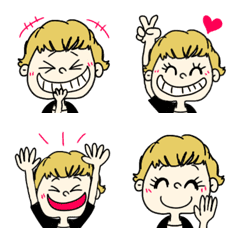 くせ毛がかわいいショートヘアーgirlの絵文字メイン画像