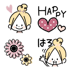 [LINE絵文字] おだんごガール♡毎日の絵文字の画像