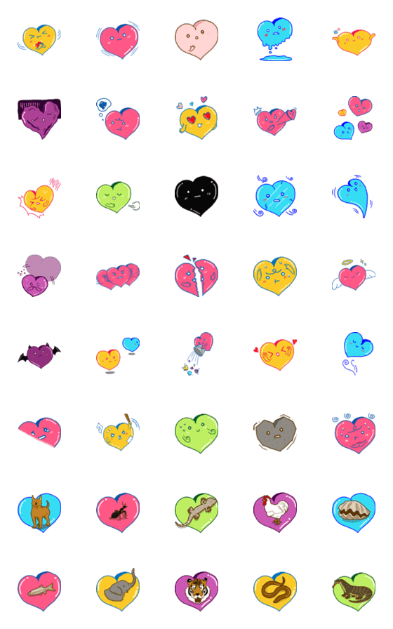 [LINE絵文字]mr.lovely heartの画像一覧