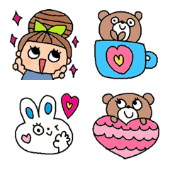 色んな大人可愛い絵文字718シンプルの絵文字メイン画像