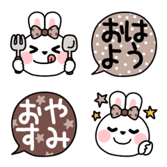 [LINE絵文字] 大人可愛いくすみ色♥️ラビッタの絵文字の画像