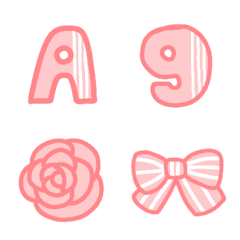 [LINE絵文字] Cutie emoji : abc pinky pastelの画像