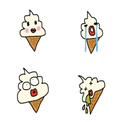 [LINE絵文字] ソフトクリームのソフィちゃんの画像