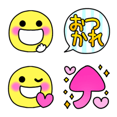 [LINE絵文字] 毎日使える♥️ハッピーカラフル癒し絵文字の画像