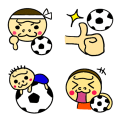 [LINE絵文字] ハッピーゴリラ 絵文字3 サッカーの画像