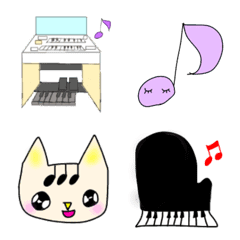 [LINE絵文字] えれにゃんmusic手書き絵文字の画像