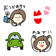 [LINE絵文字] 可愛いお姉さんの絵文字♡の画像