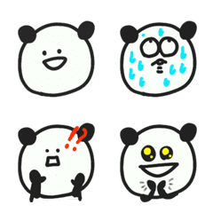[LINE絵文字] おばかっぽいパンダの画像