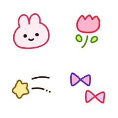 カラフルかわいいえもじのLINE絵文字