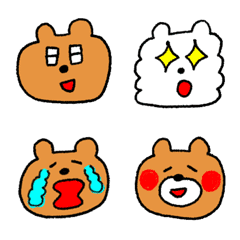 [LINE絵文字] ゆるいくまの絵文字の画像