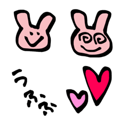 [LINE絵文字] pinkRabbit faceの画像