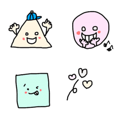 まるさんかくしかくの絵文字☆の絵文字メイン画像
