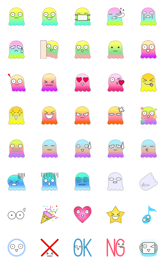 [LINE絵文字]おばけん絵文字の画像一覧