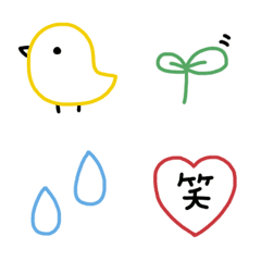 [LINE絵文字] 使える絵文字♡基本セットの画像