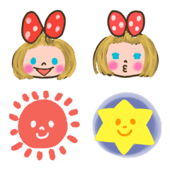 キュートなリボンちゃんの絵文字メイン画像