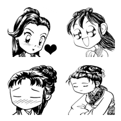 [LINE絵文字] Little Ladies in Little Townの画像