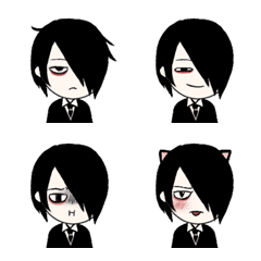 [LINE絵文字] A boy with one eyeの画像