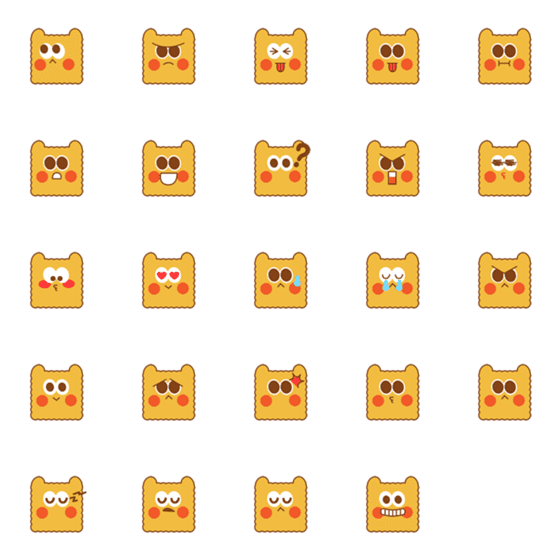 [LINE絵文字]お菓子猫の画像一覧