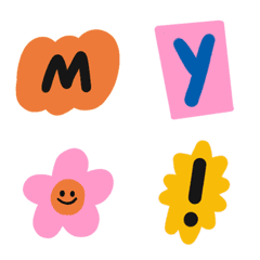 [LINE絵文字] alphabet emoji :)の画像