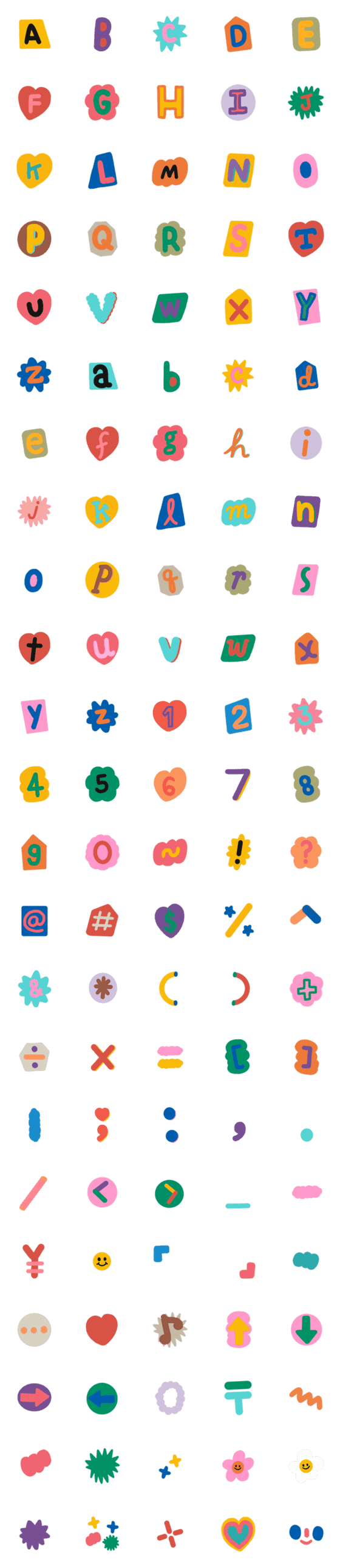 [LINE絵文字]alphabet emoji :)の画像一覧