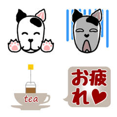 [LINE絵文字] 毎日使える★癒やし犬「天丸」の表情絵文字の画像